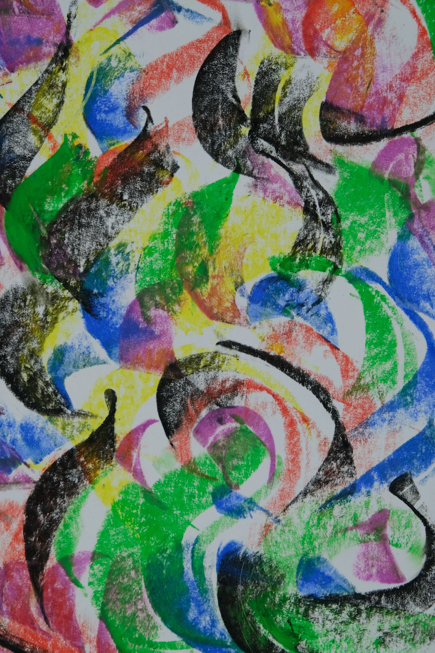 Françoise GALLE - Encre de feu - Pastel signé