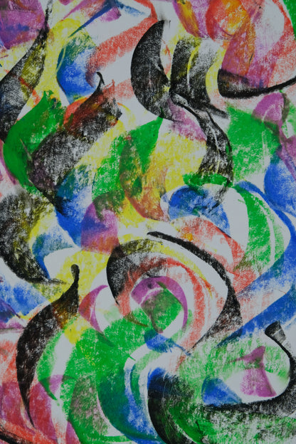 Françoise GALLE - Encre de feu - Pastel signé