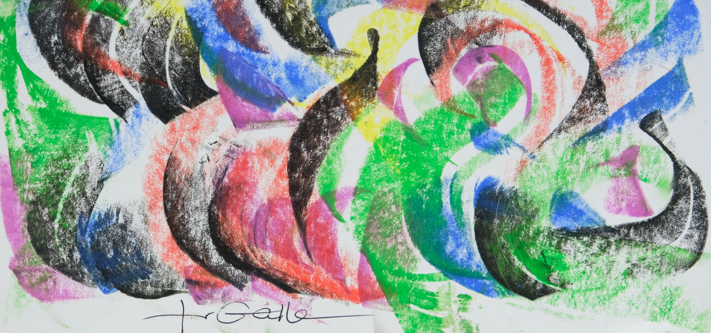 Françoise GALLE - Encre de feu - Pastel signé