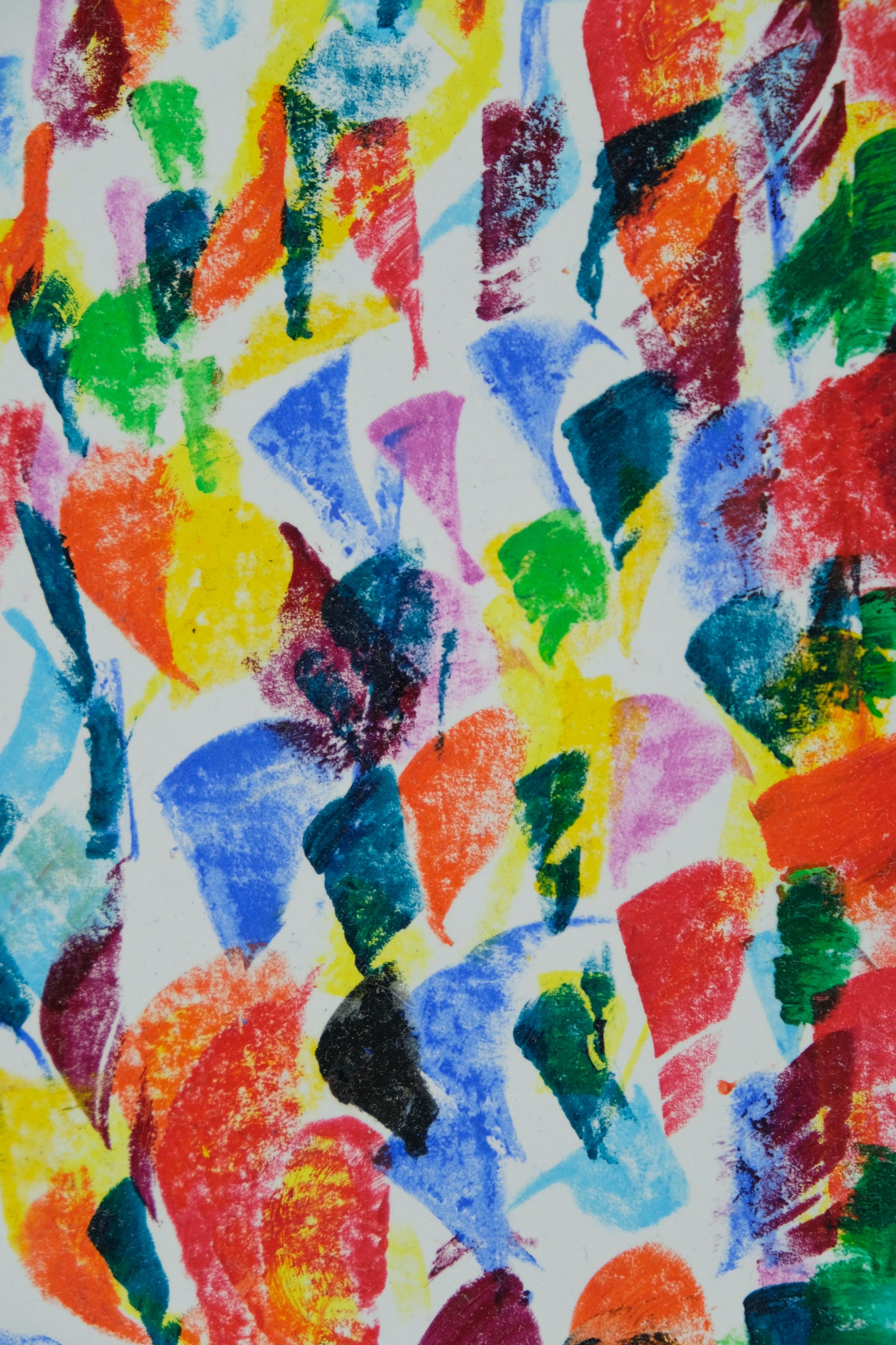 Françoise GALLE - Champs de fleurs abstraite - Pastel signé