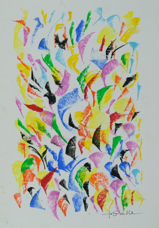 Françoise GALLE - La mélancolie colorée - Pastel signé