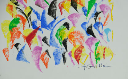 Françoise GALLE - La mélancolie colorée - Pastel signé