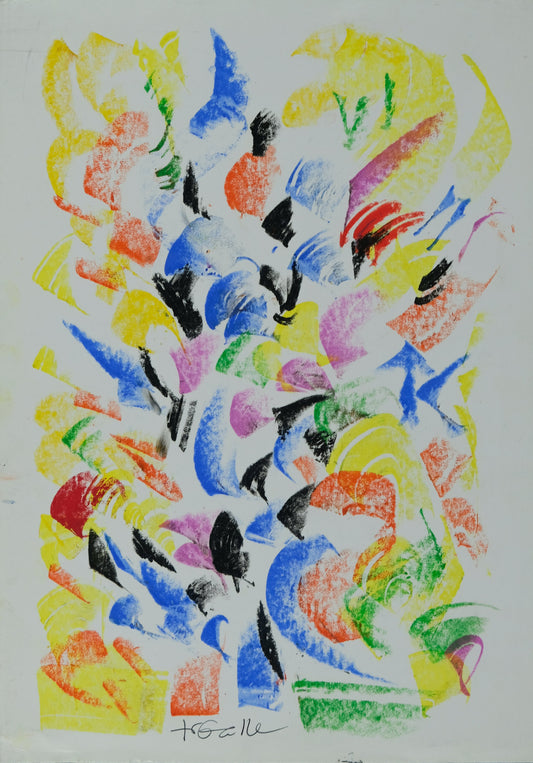 Françoise GALLE -Fractale de lumière - Pastel signé