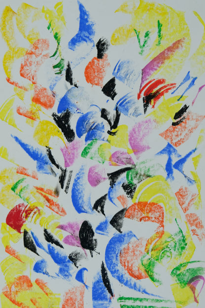 Françoise GALLE -Fractale de lumière - Pastel signé