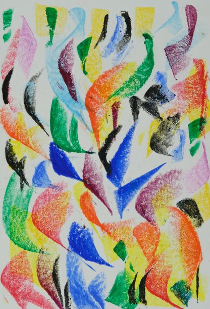 Françoise GALLE - Eclat flamboyant - Pastel signé