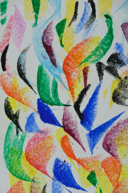 Françoise GALLE - Eclat flamboyant - Pastel signé