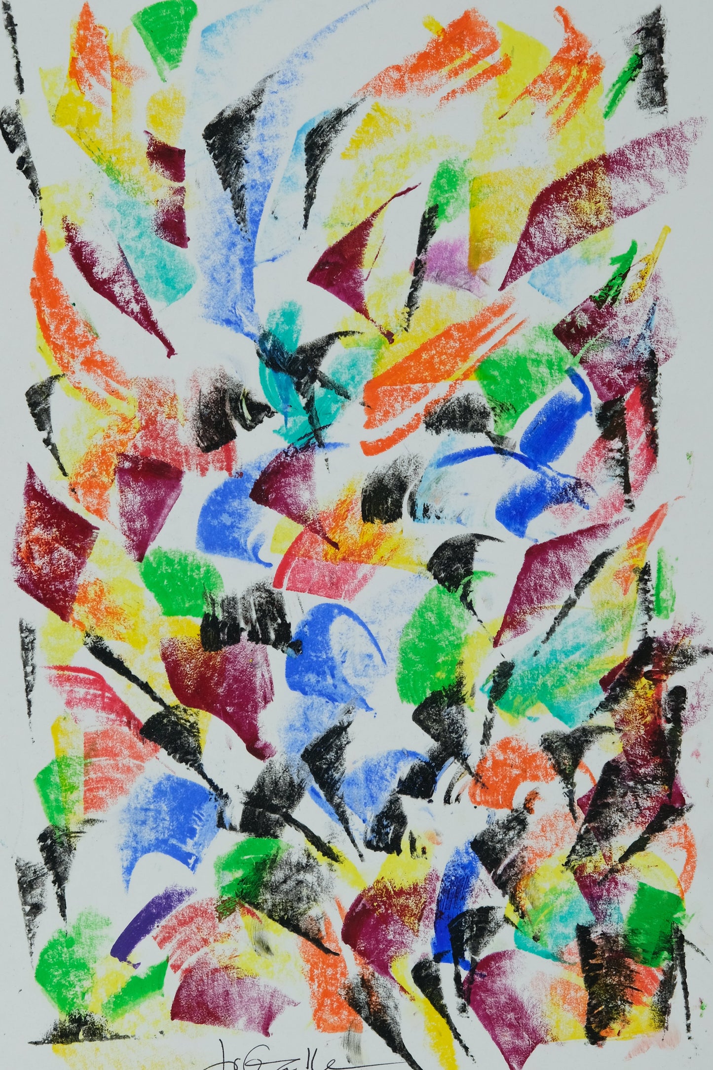 Françoise GALLE - Souffle nocturne I - Pastel signé