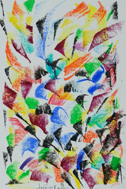 Françoise GALLE - Souffle nocturne I - Pastel signé