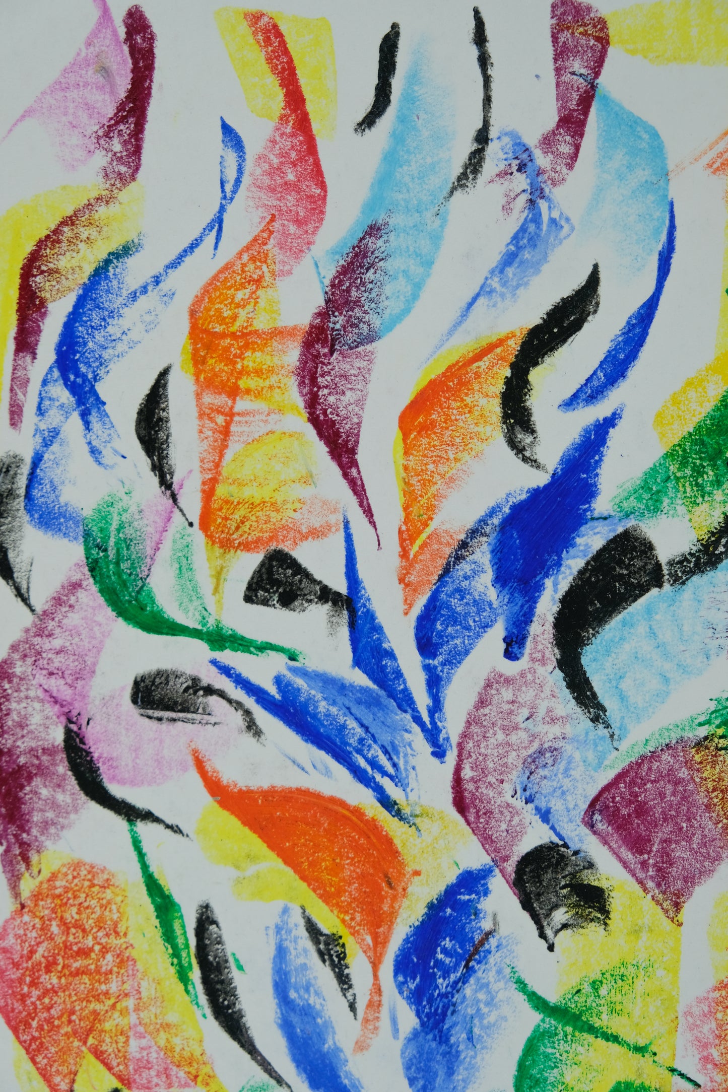 Françoise GALLE - Figures abstraites- Pastel signé