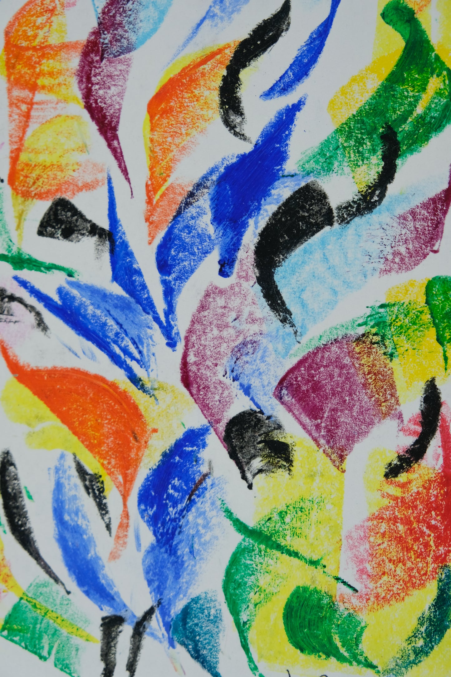 Françoise GALLE - Figures abstraites- Pastel signé