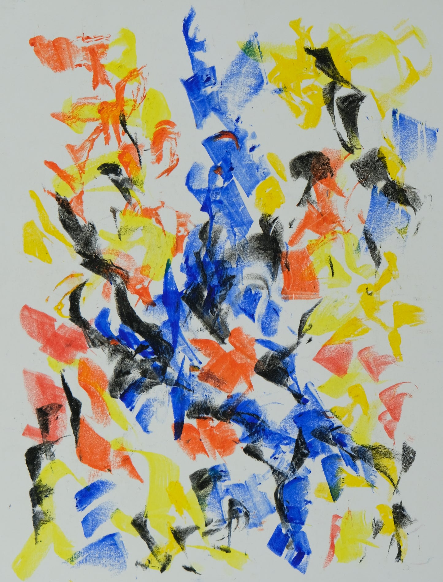 Françoise GALLE - Le coureur abstrait - Pastel signé