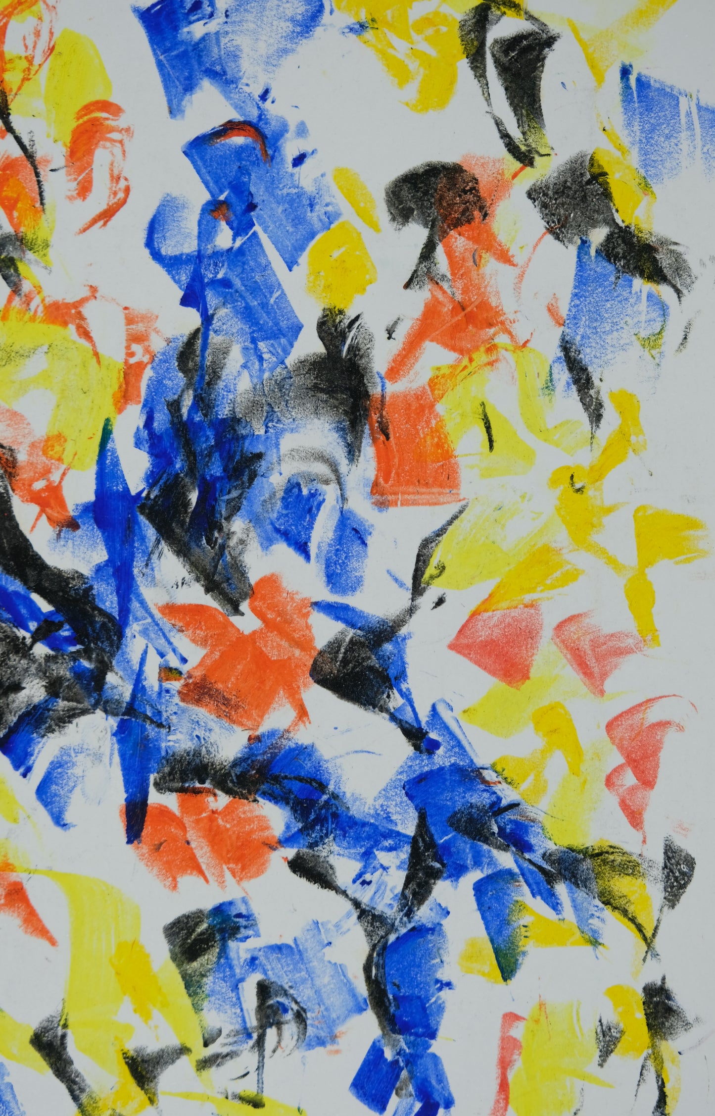 Françoise GALLE - Le coureur abstrait - Pastel signé