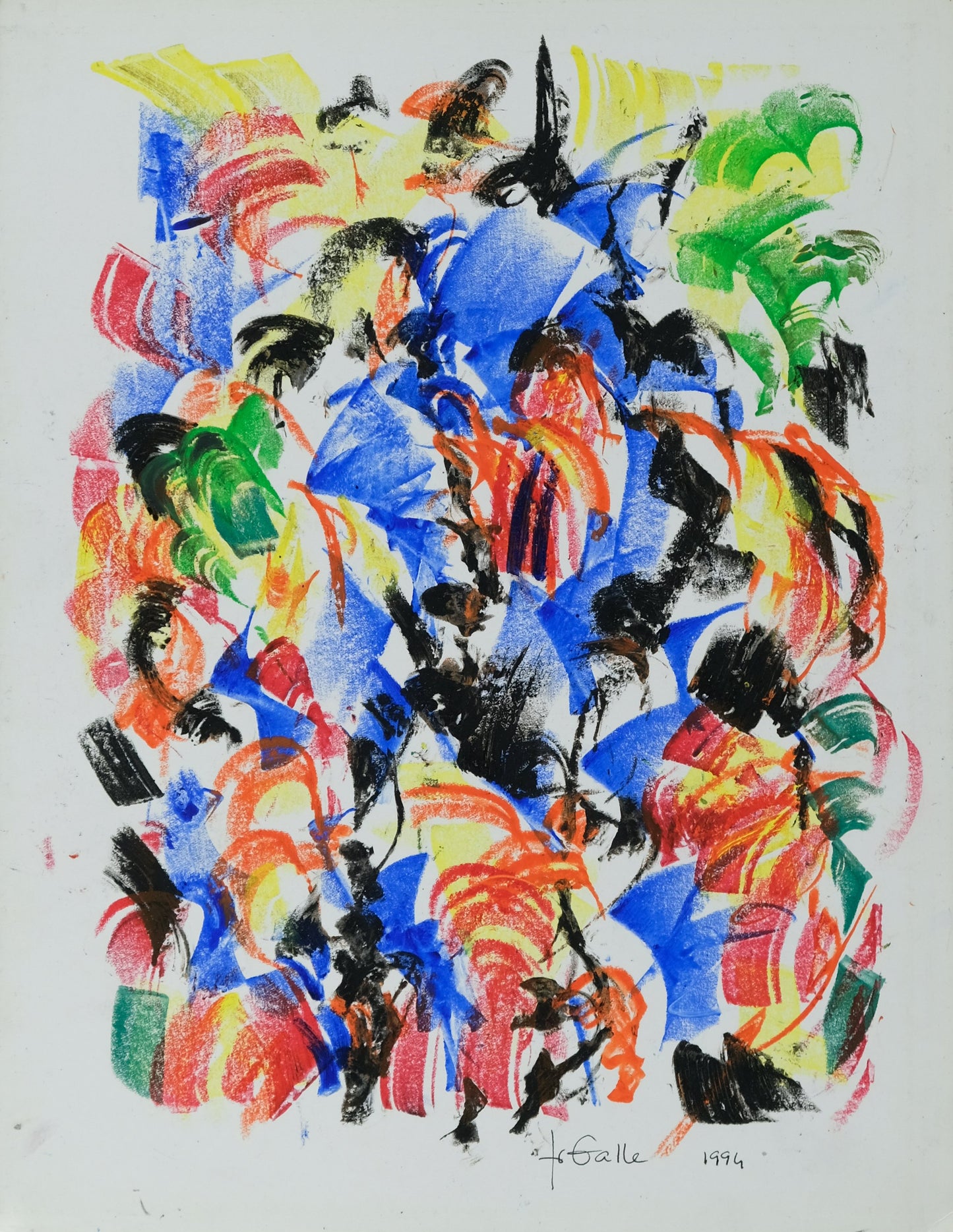 Françoise GALLE - Silhouette d'homme - Pastel signé