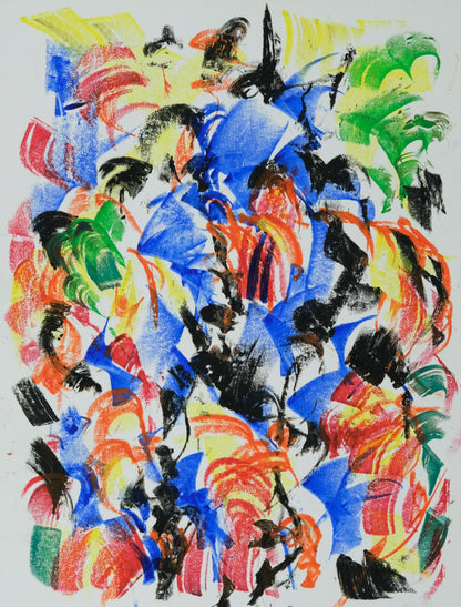 Françoise GALLE - Silhouette d'homme - Pastel signé