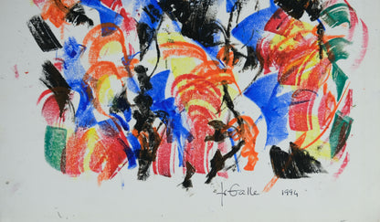 Françoise GALLE - Silhouette d'homme - Pastel signé