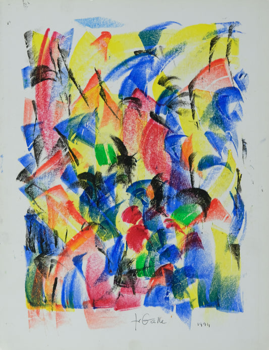 Françoise GALLE - L'orage - Pastel signé