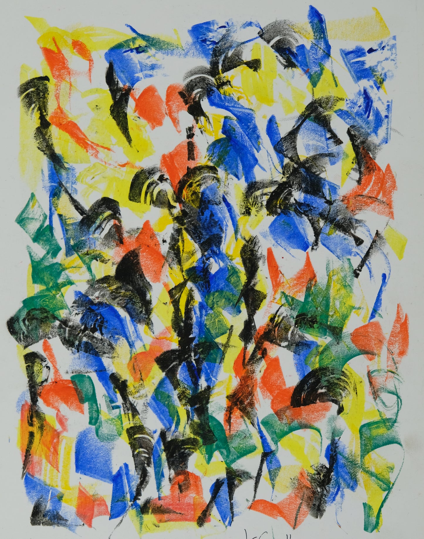 Françoise GALLE - Nuée noire - Pastel signé