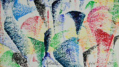 Françoise GALLE - Végétation fauve - Pastel signé