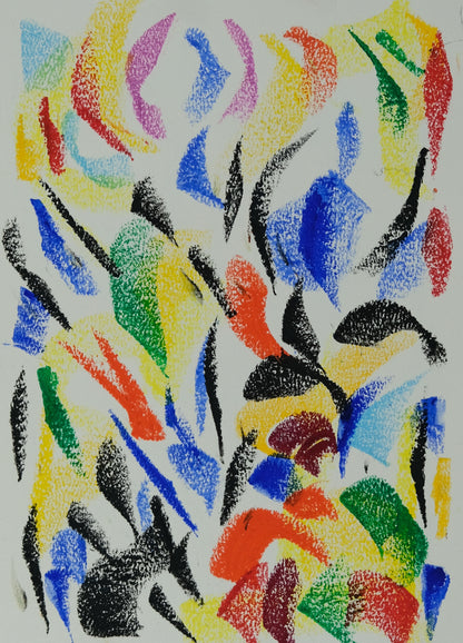 Françoise GALLE - L'envol suspendu - Pastel signé