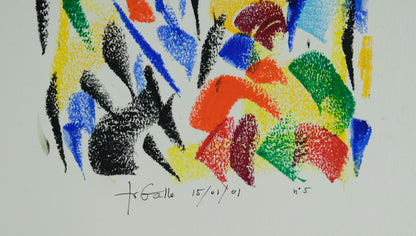 Françoise GALLE - L'envol suspendu - Pastel signé