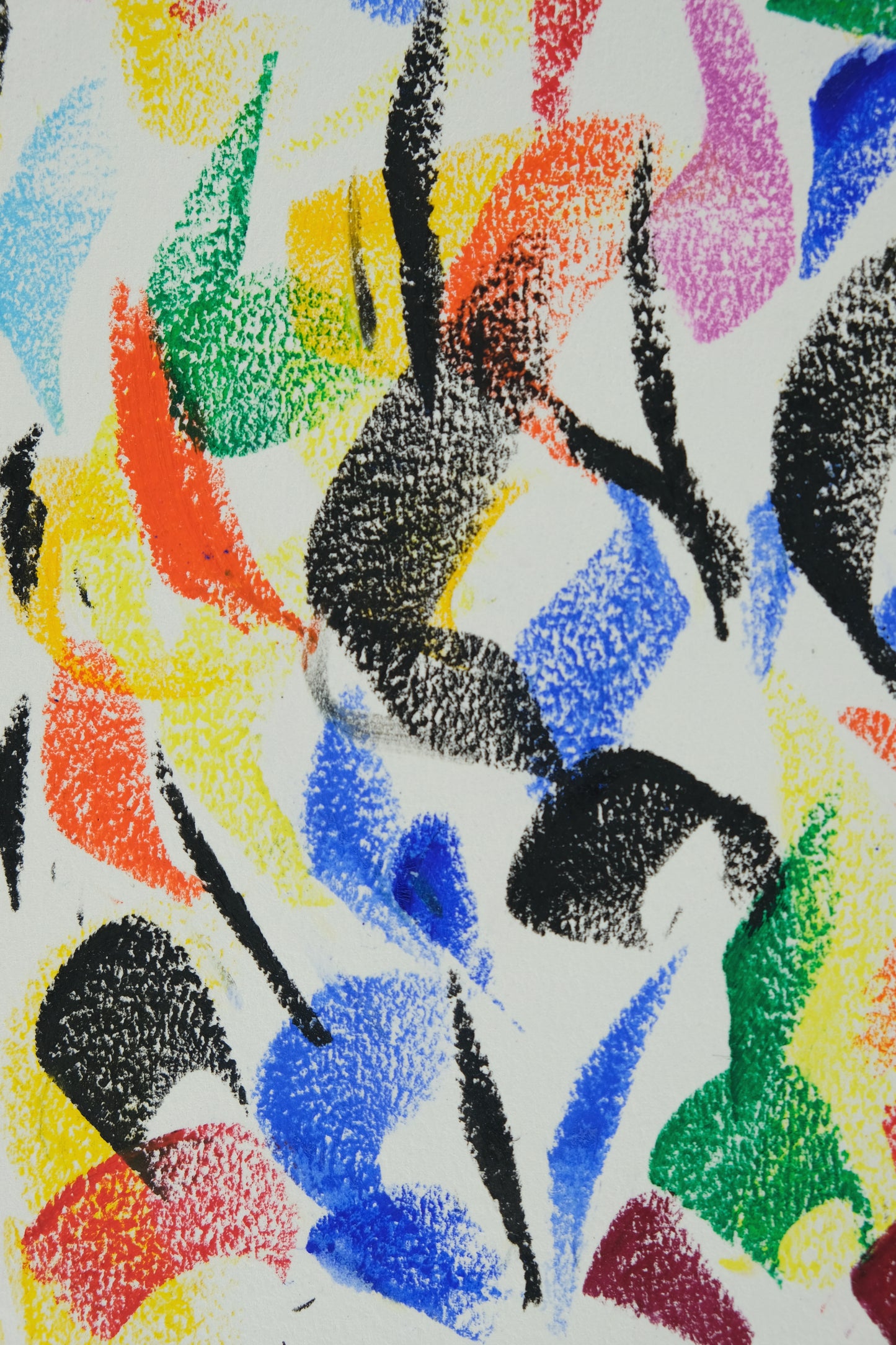 Françoise GALLE - Poisson abstrait - Pastel signé