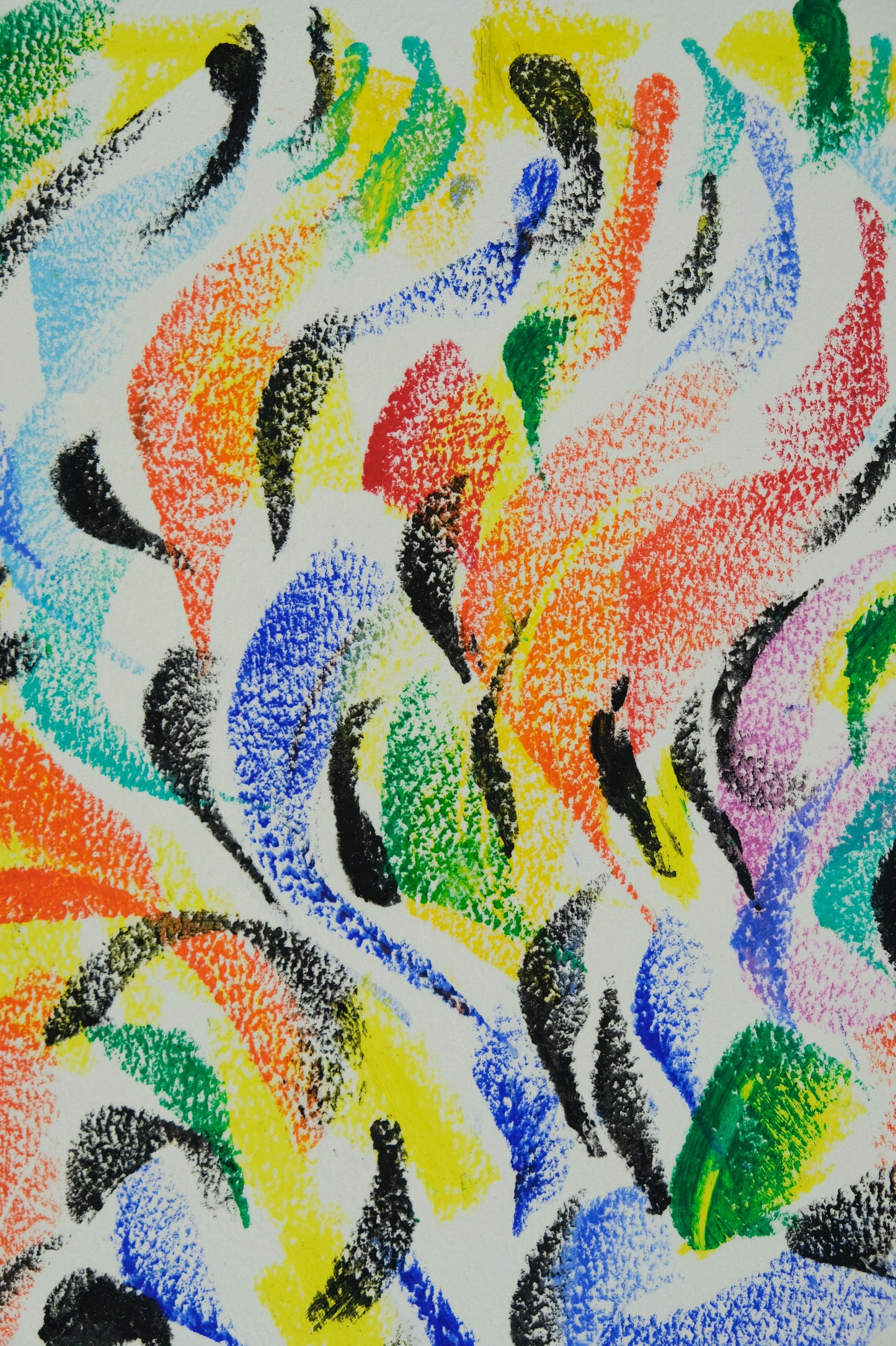 Françoise GALLE - Harmonie fuyante noire - Pastel signé