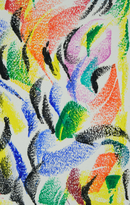 Françoise GALLE - Harmonie fuyante noire - Pastel signé