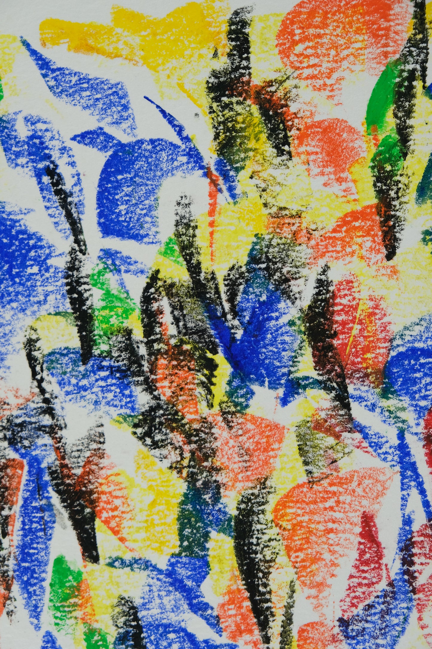 Françoise GALLE - Composition abstraite - Pastel signé