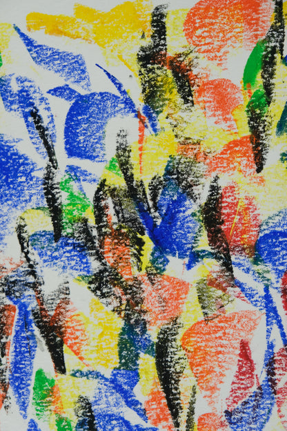 Françoise GALLE - Composition abstraite - Pastel signé