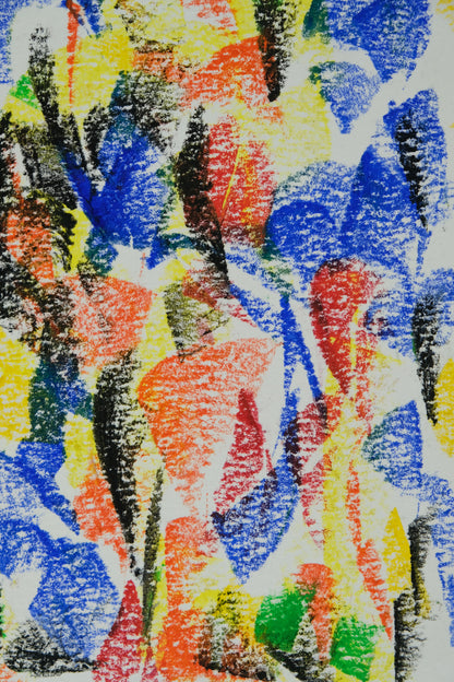 Françoise GALLE - Composition abstraite - Pastel signé