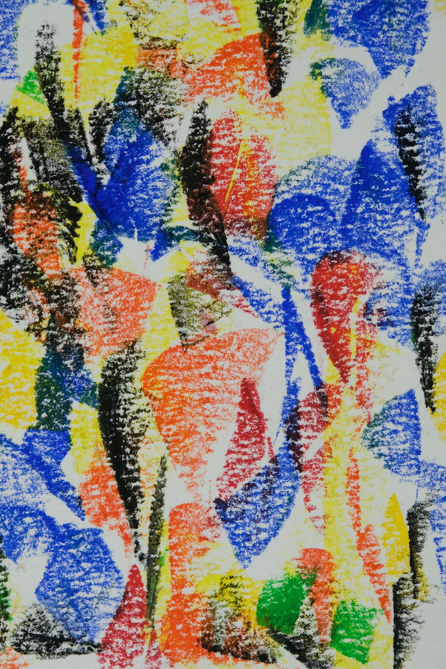 Françoise GALLE - Composition abstraite - Pastel signé