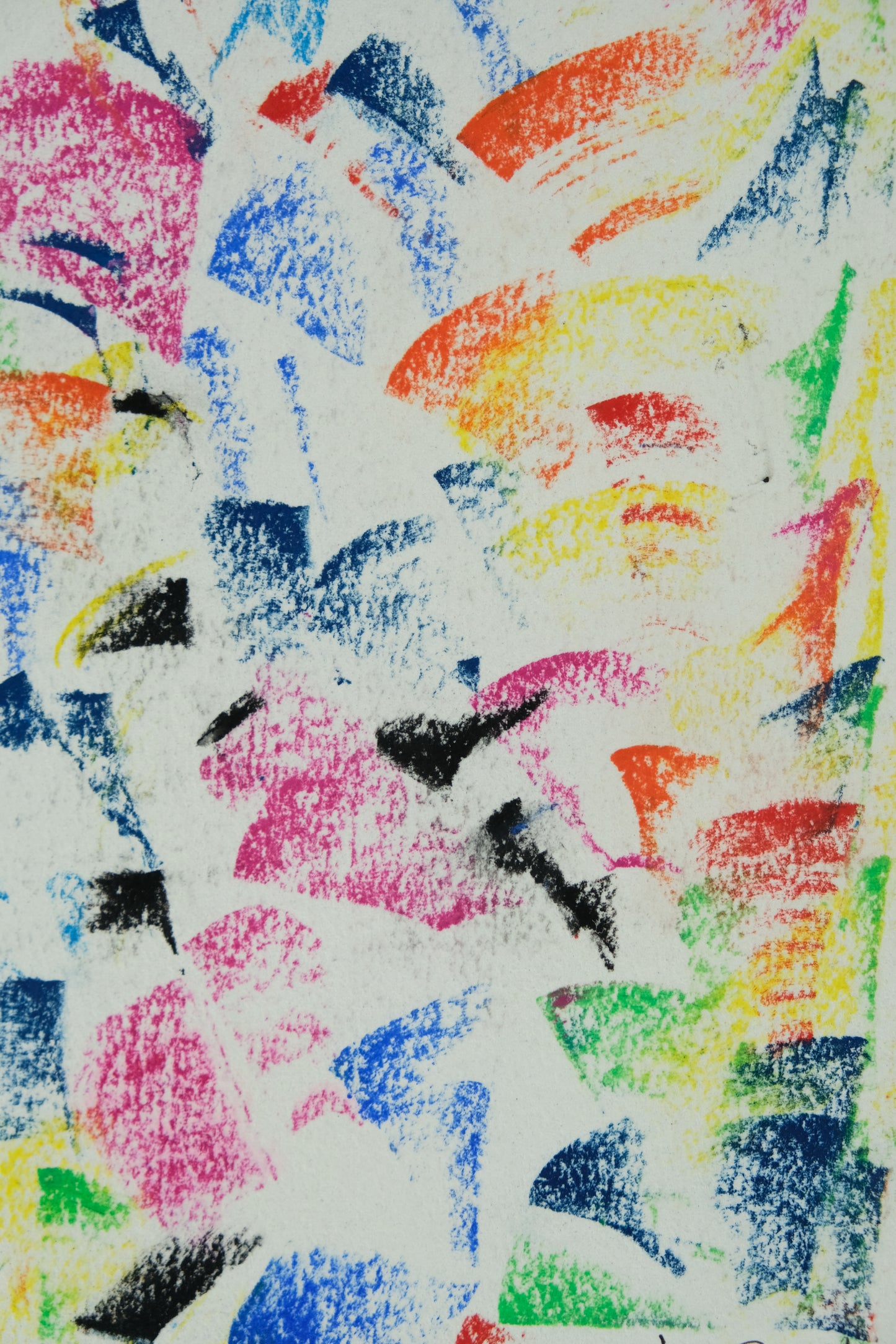 Françoise GALLE - Onde rose fugace - Pastel signé