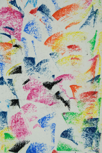 Françoise GALLE - Onde rose fugace - Pastel signé