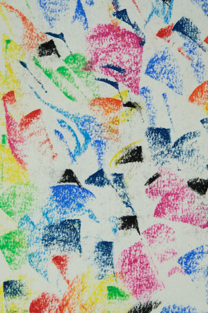 Françoise GALLE - Onde rose fugace - Pastel signé