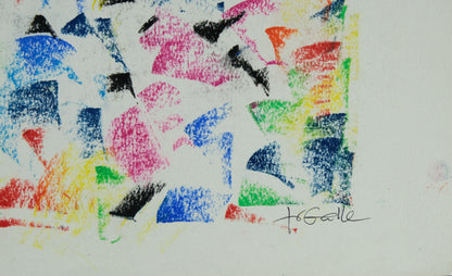 Françoise GALLE - Onde rose fugace - Pastel signé