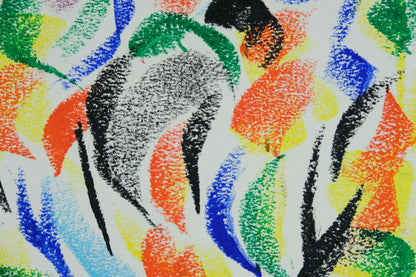 Françoise GALLE - La danse abstraite - Pastel signé