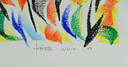 Françoise GALLE - La danse abstraite - Pastel signé