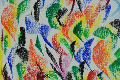 Françoise GALLE - Craie du vente abstrait - Pastel signé