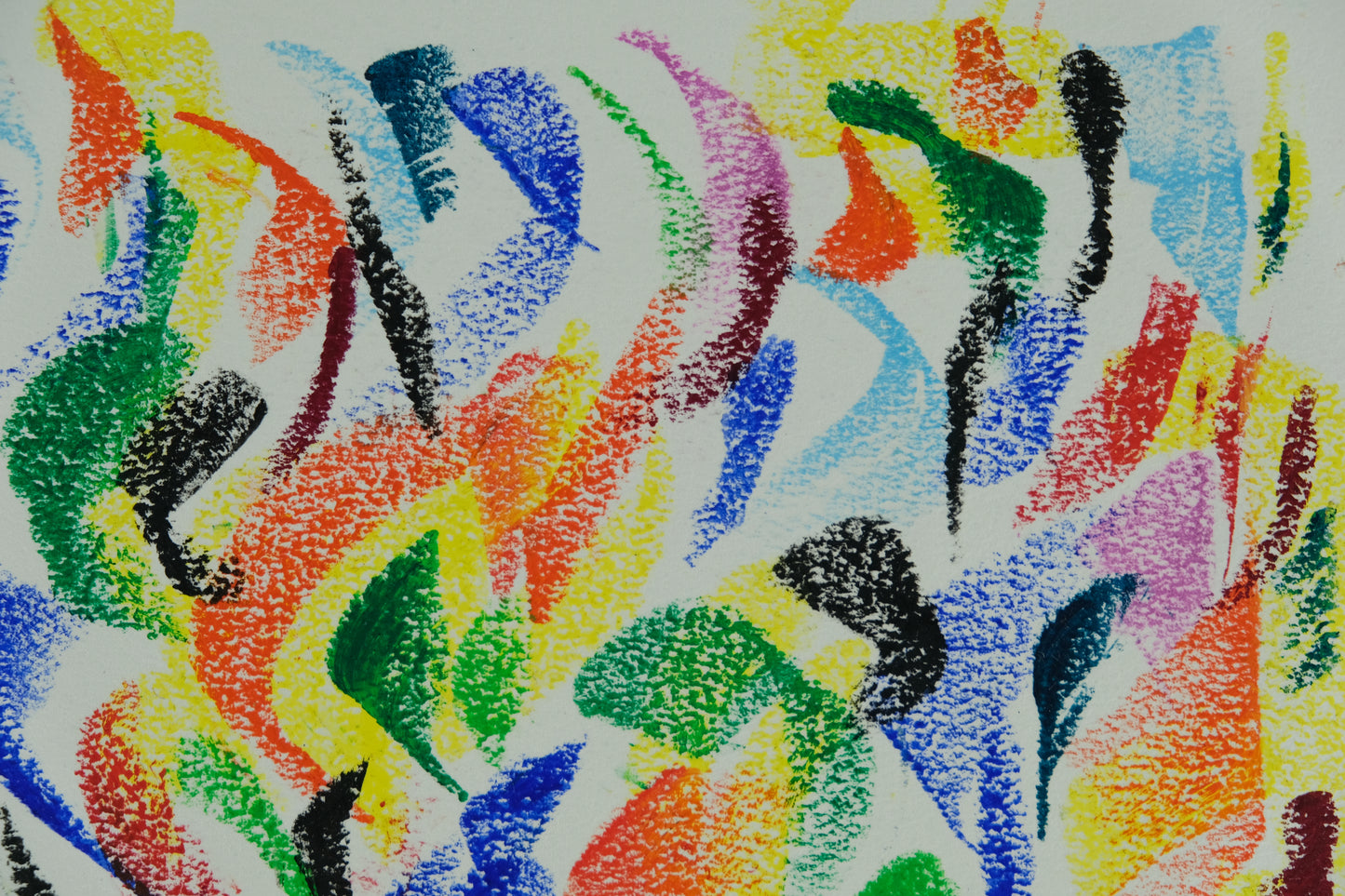 Françoise GALLE - Craie du vente abstrait - Pastel signé