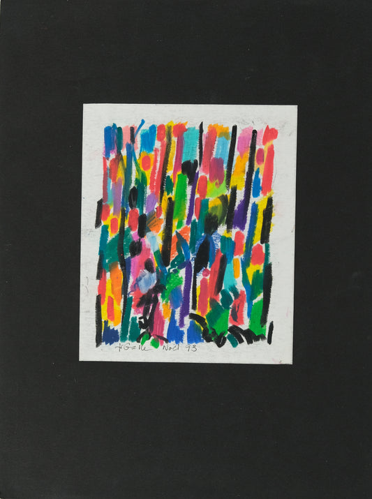Françoise GALLE : Silhouettes abstraites - Pastel signé