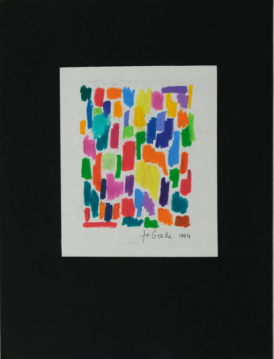 Françoise GALLE : Le labyrinthe de couleurs - Pastel signé