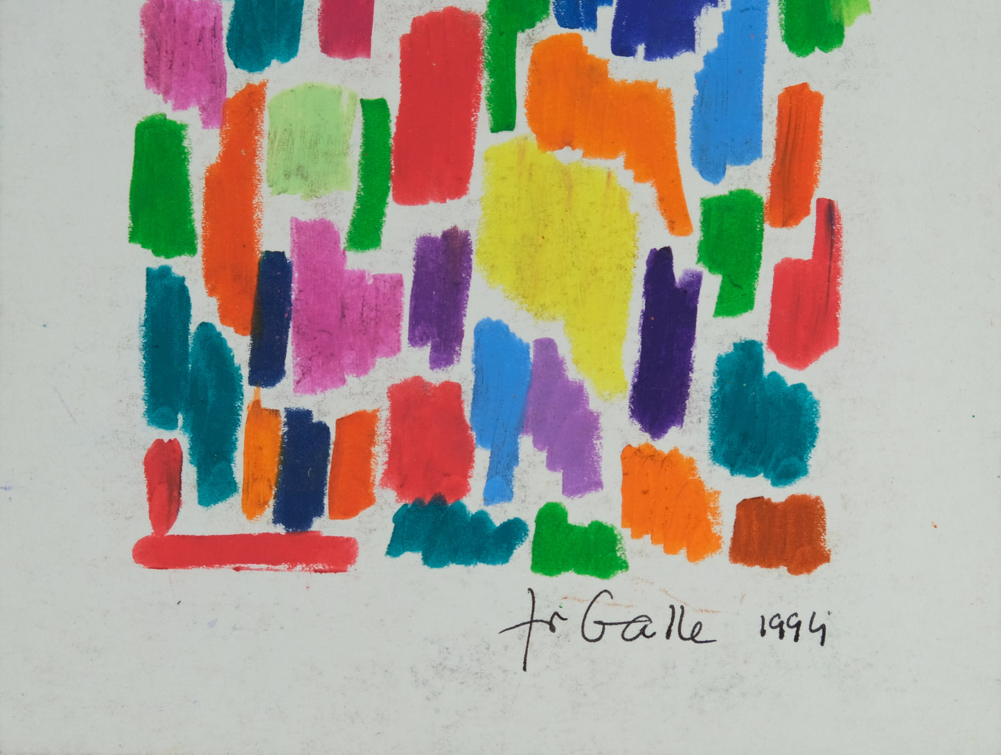 Françoise GALLE : Le labyrinthe de couleurs - Pastel signé