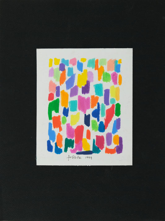 Françoise GALLE : Mosaïque abstraite - Pastel signé