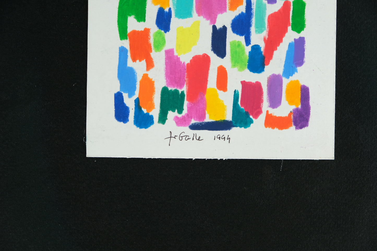 Françoise GALLE : Mosaïque abstraite - Pastel signé