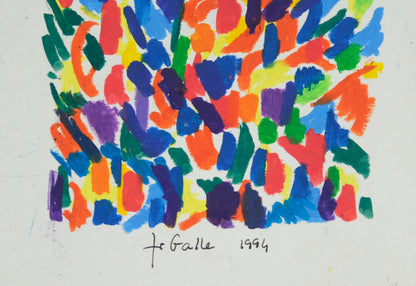 Françoise GALLE : Rythmes chromatiques - Pastel signé