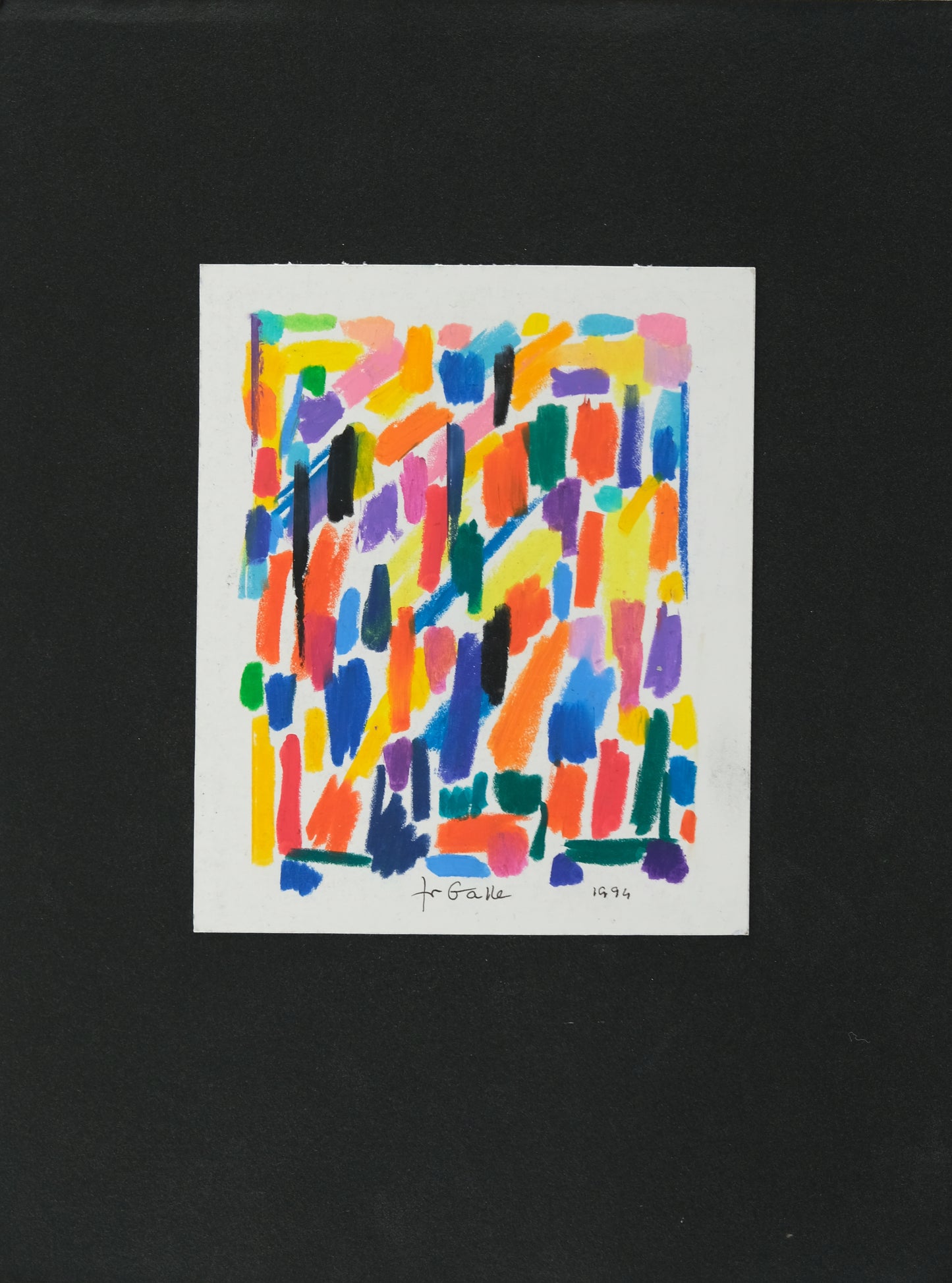 Françoise GALLE : Palette en fête - Pastel signé