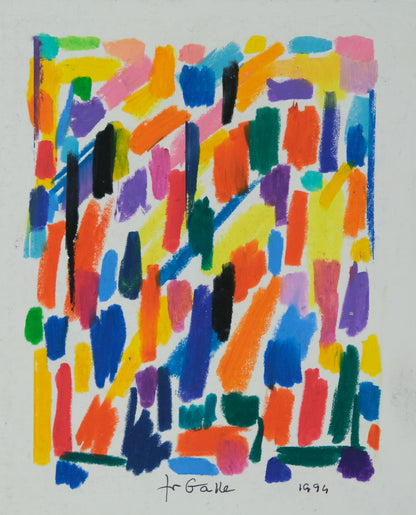 Françoise GALLE : Palette en fête - Pastel signé