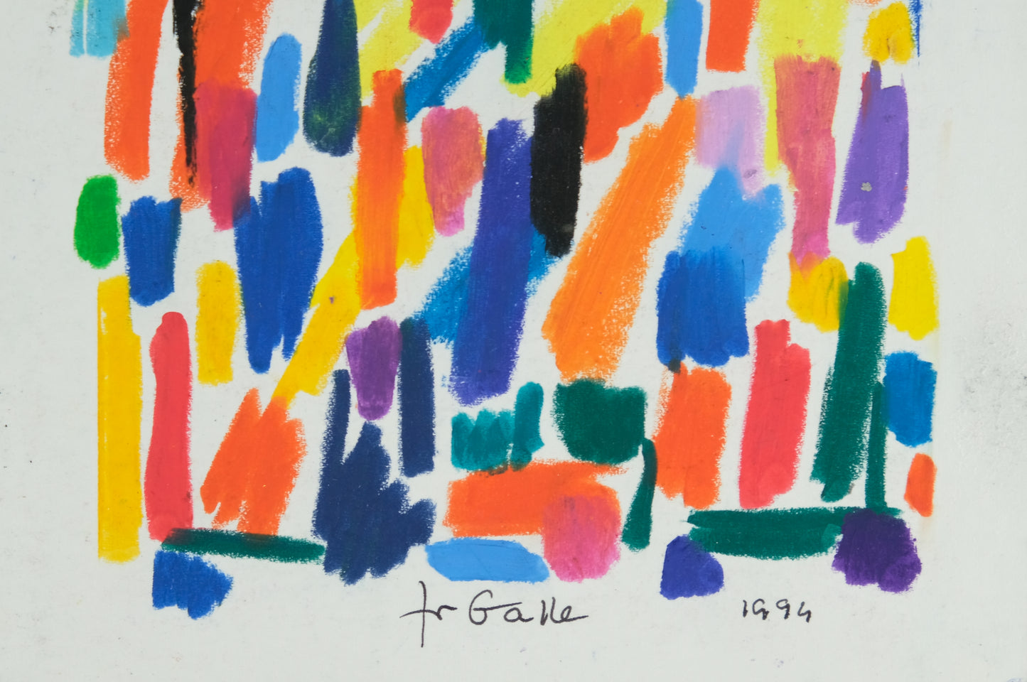 Françoise GALLE : Palette en fête - Pastel signé