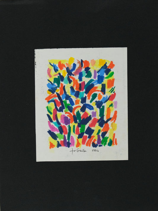 Françoise GALLE : Souffle bleu - Pastel signé