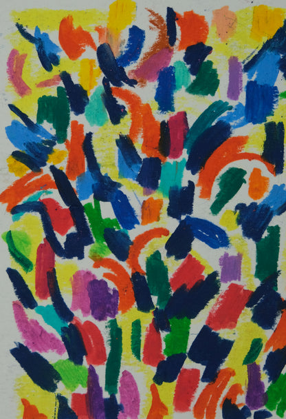 Françoise GALLE : Souffle bleu - Pastel signé